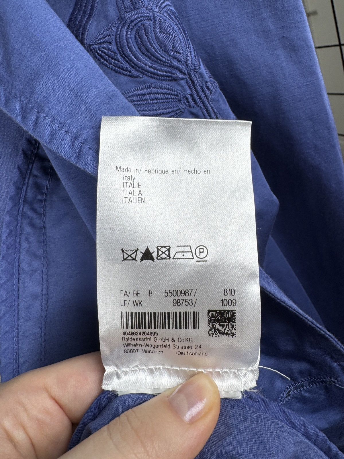 Baldessarini Baldessarini made in Italy blue linen cotton bomber jacket Size US L / EU 52-54 / 3 - 14 Thumbnail
