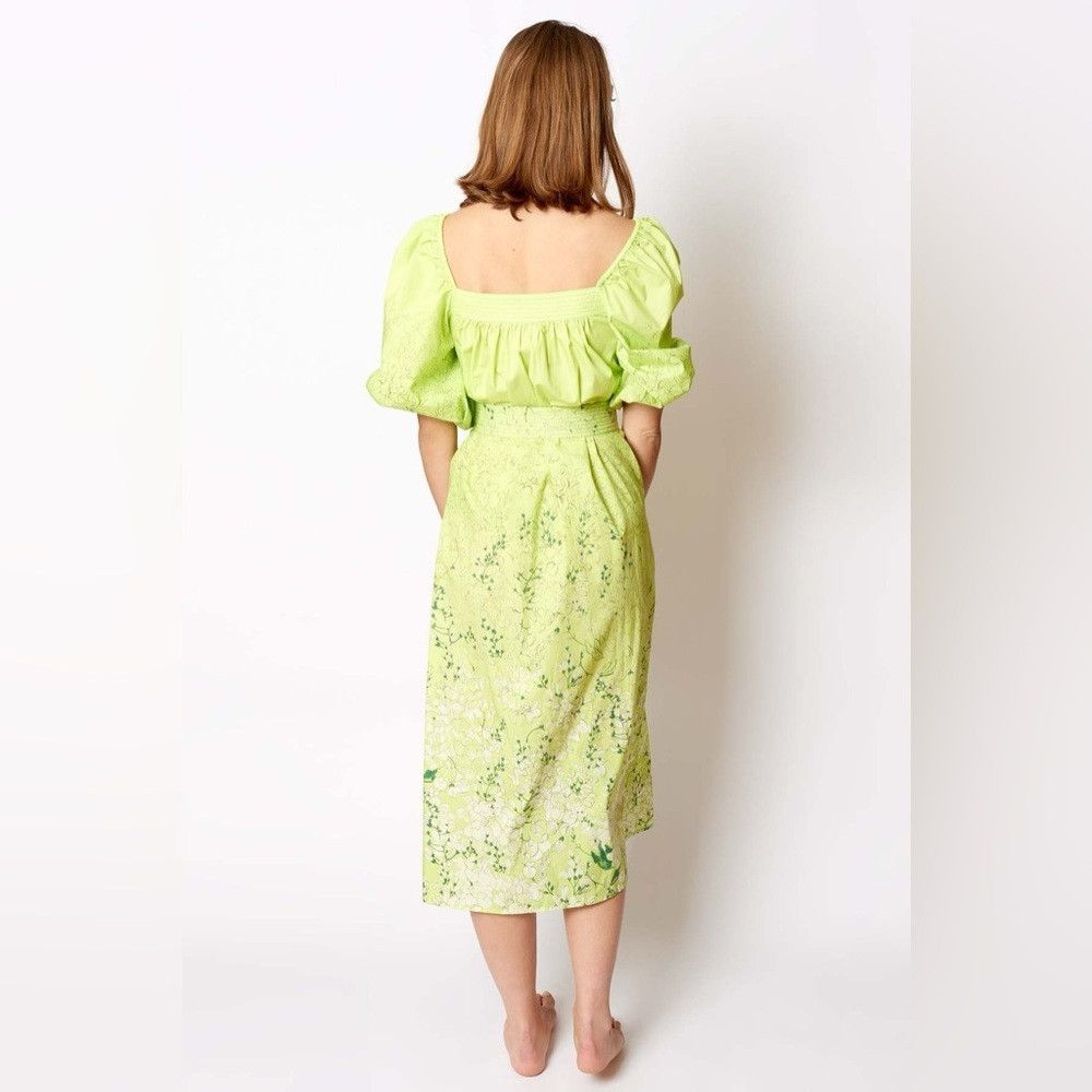 Other Ann Mashburn Floral Nicolette Dress- Lime Size M / US 6-8 / IT 42-44 - 2 Thumbnail