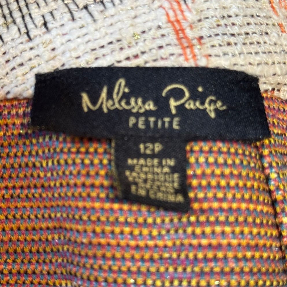 Unknown London Melissa Paige Skirt Tan Multiple Color Metallic 12 Petite Size 34" / US 12 / IT 48 - 6 Thumbnail
