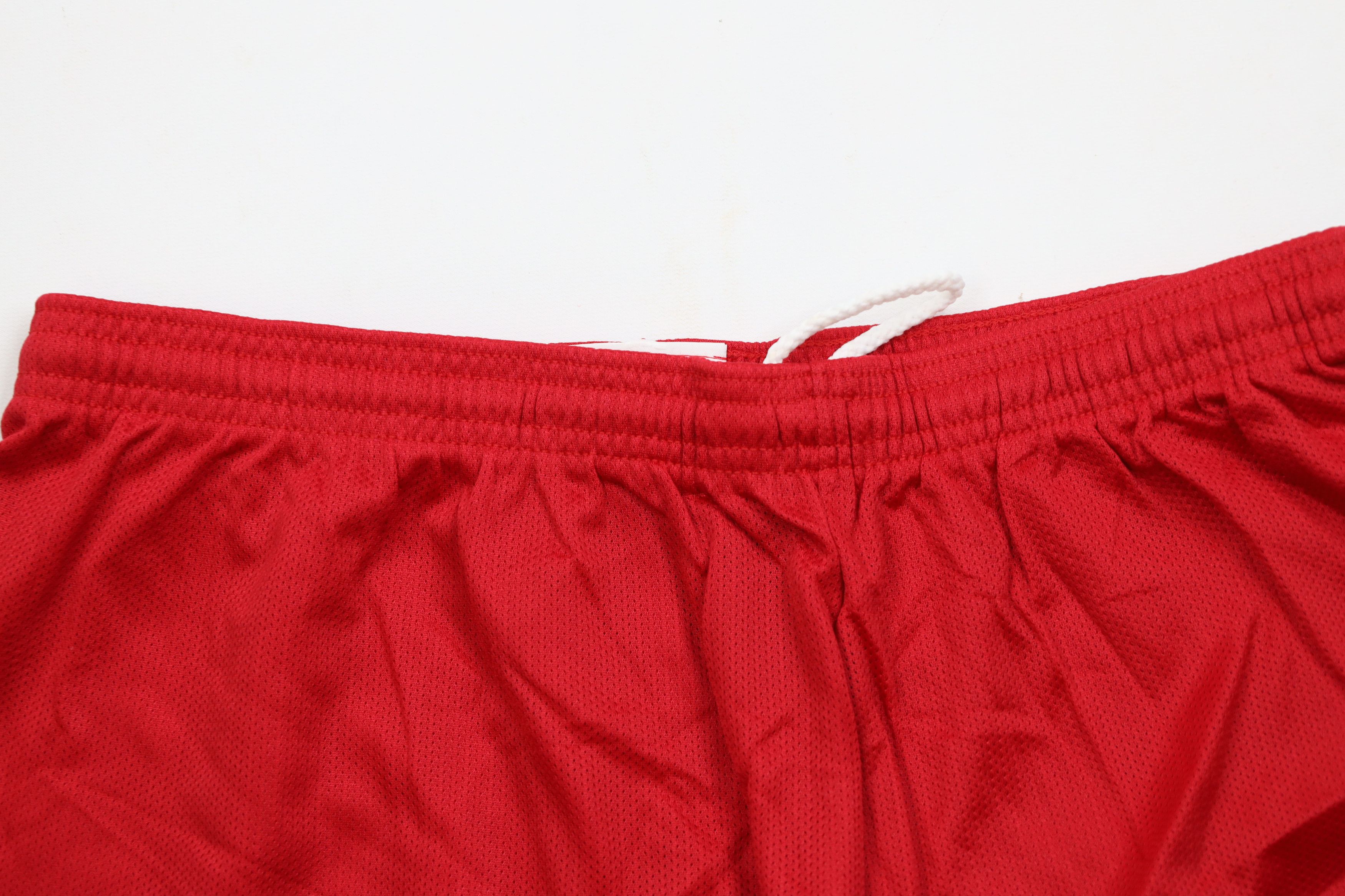 Adidas Deadstock Vintage 90s Adidas Above Knee Mesh Shorts Red USA Size US 36 / EU 52 - 2 Thumbnail