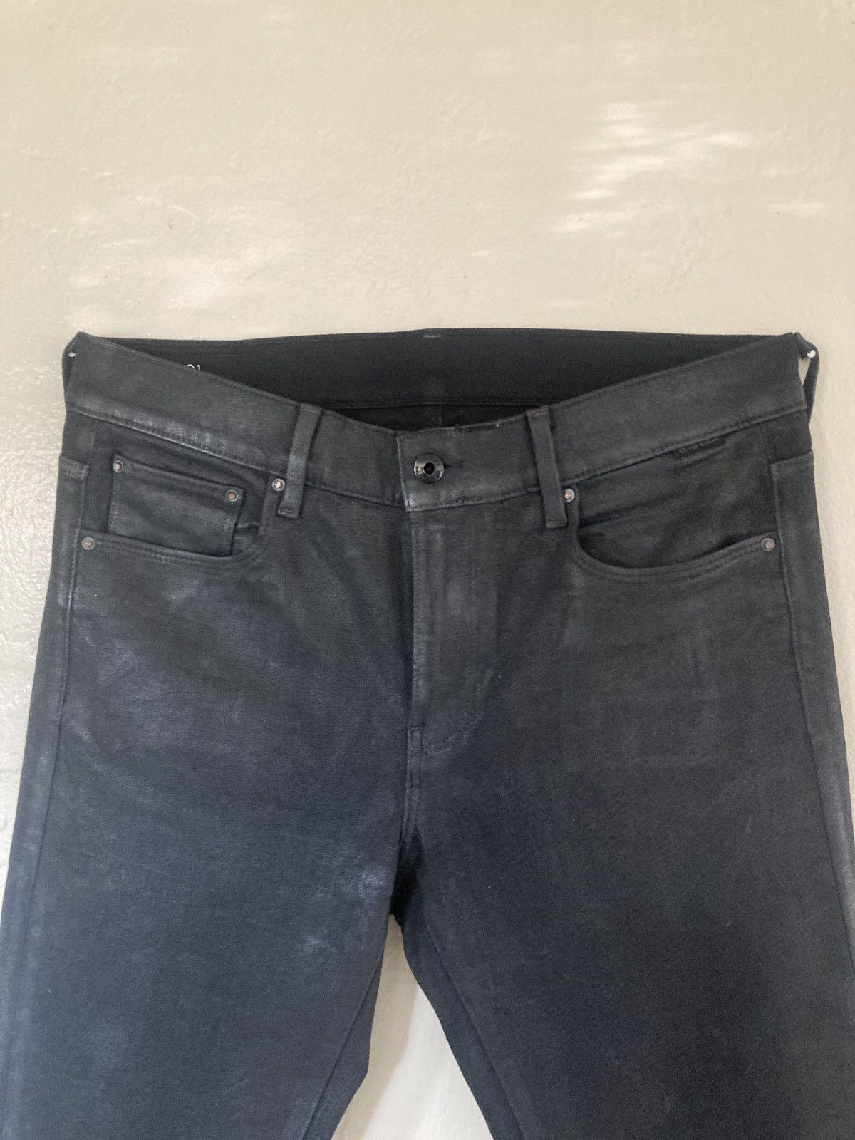 G-Star 3301 black waxed flared denim Size 29" - 5 Thumbnail
