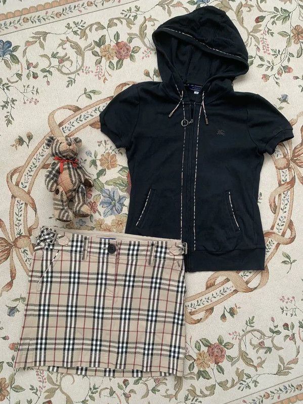 Burberry Burberry Khaki Cotton Check Skirt Size 28" / US 6 / IT 42 - 1 Thumbnail