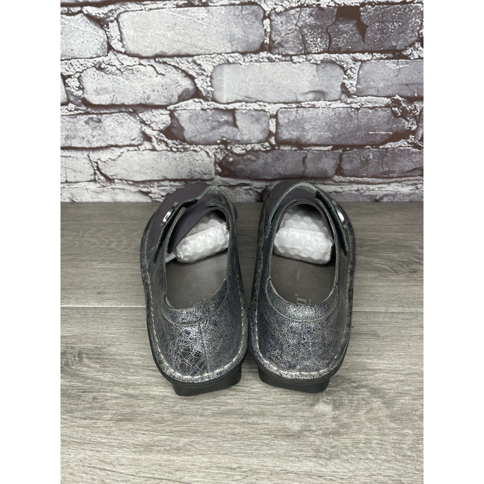 Allegri Alegria DEN-735 MOON SHADOW Gray Leather Shoes Slip-On Clogs Size US 9 / IT 39 - 21 Thumbnail