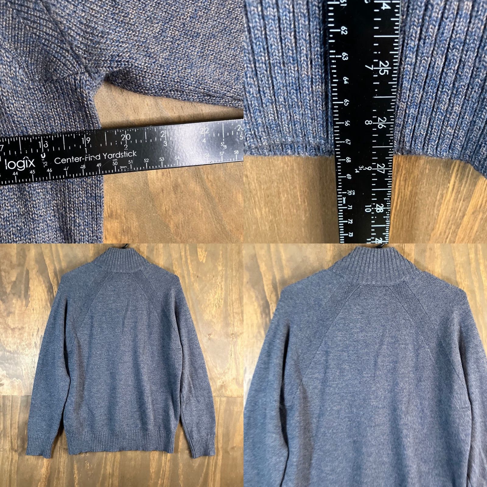 Banana Republic Banana Republic Mens Sweater Gray Knitted Mock Henley Neck Wool Blend M Shirt? Size US M / EU 48-50 / 2 - 8 Thumbnail