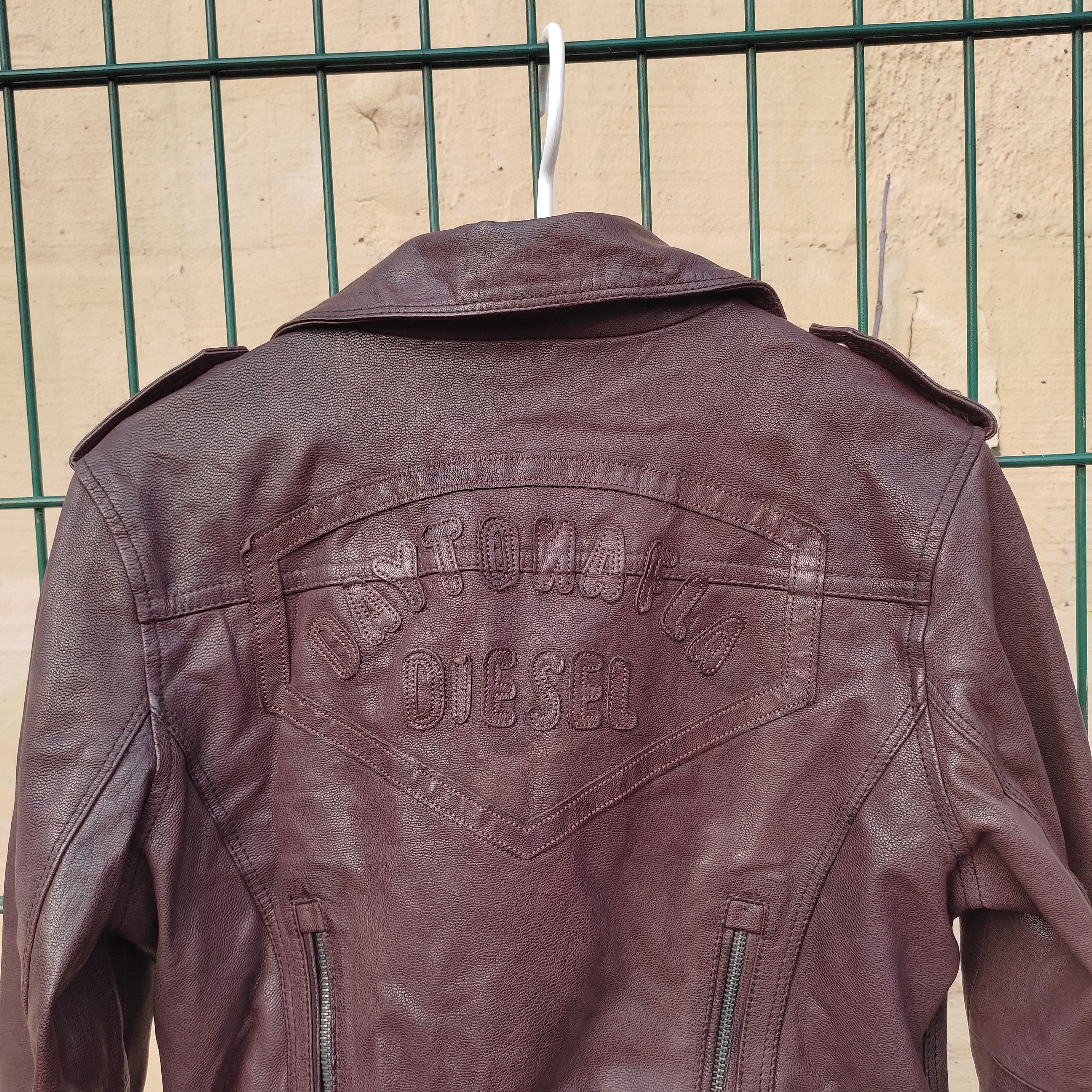Diesel Diesel womens leather biker vintage jacket Size L / US 10 / IT 46 - 4 Thumbnail