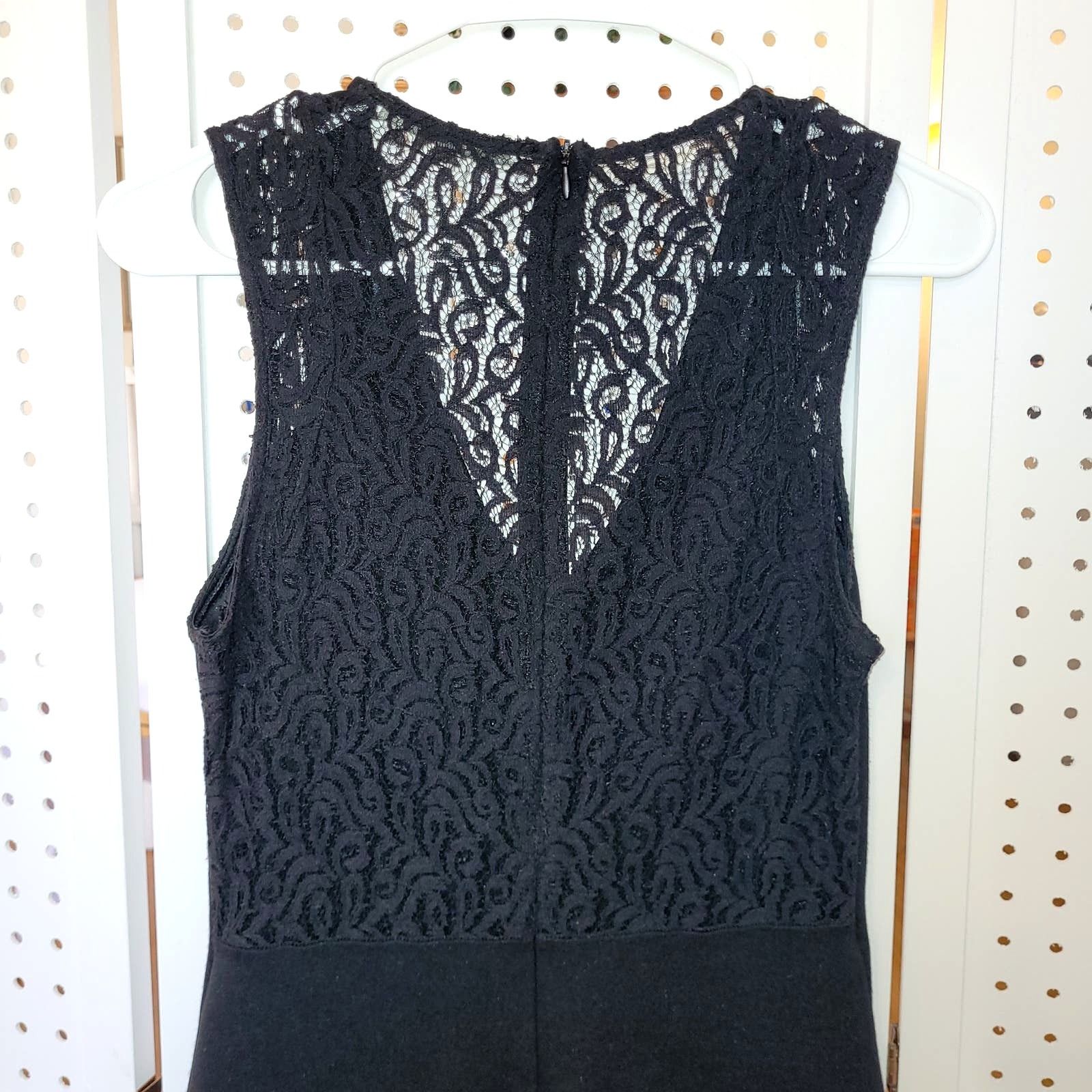Zara TRAFALUC Zara Women's Dress Medium Black Mini Bodycon Lace. Size M / US 6-8 / IT 42-44 - 9 Thumbnail