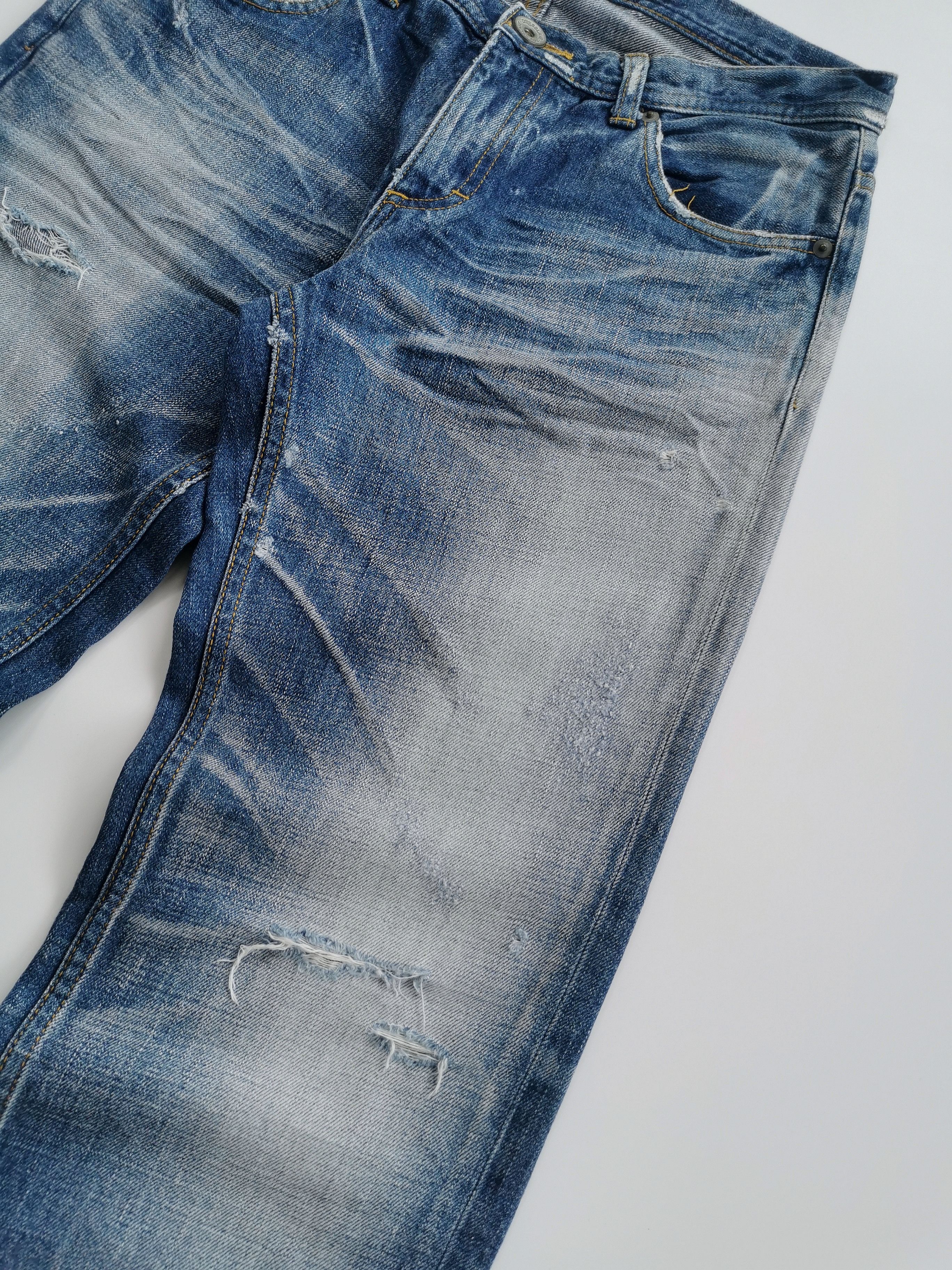 Full Count & Co. Flare Dresslave Distressed Faded Denim Jeans Like Fullcount Size US 30 / EU 46 - 10 Thumbnail