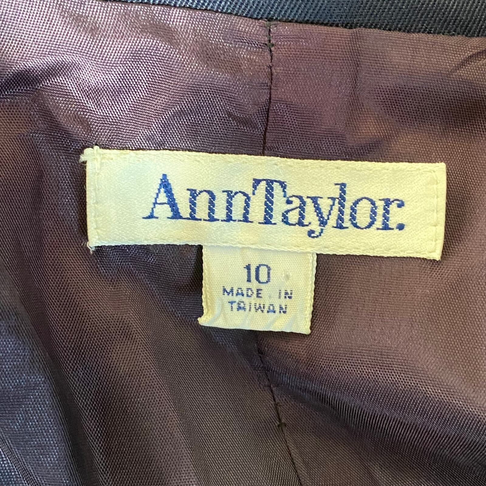 Ann Taylor Ann Taylor Womens Blazer Coat Double Breast Linen Long Sleev Size L / US 10 / IT 46 - 5 Thumbnail