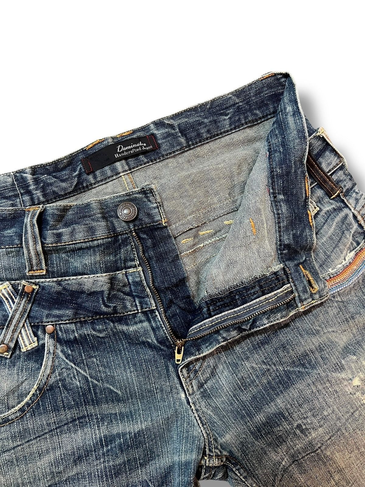 Japanese Brand Vintage Dominate Handcraft Jeans Double Waist - Thunder Wash Size US 33 - 12 Thumbnail