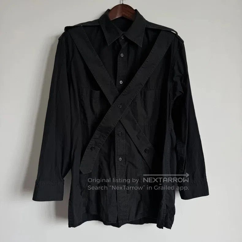 Yohji Yamamoto Yohji Yamamoto Pour Homme Cross Strap Shirt. Size US S / EU 44-46 / 1 - 1 Thumbnail