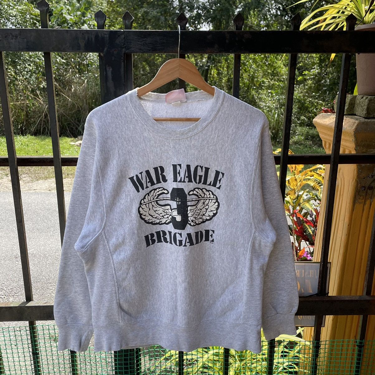 Vintage 🔥Vintage War Eagle Brigade Big Logo Distress Sweatshirts Size US M / EU 48-50 / 2 - 1 Thumbnail