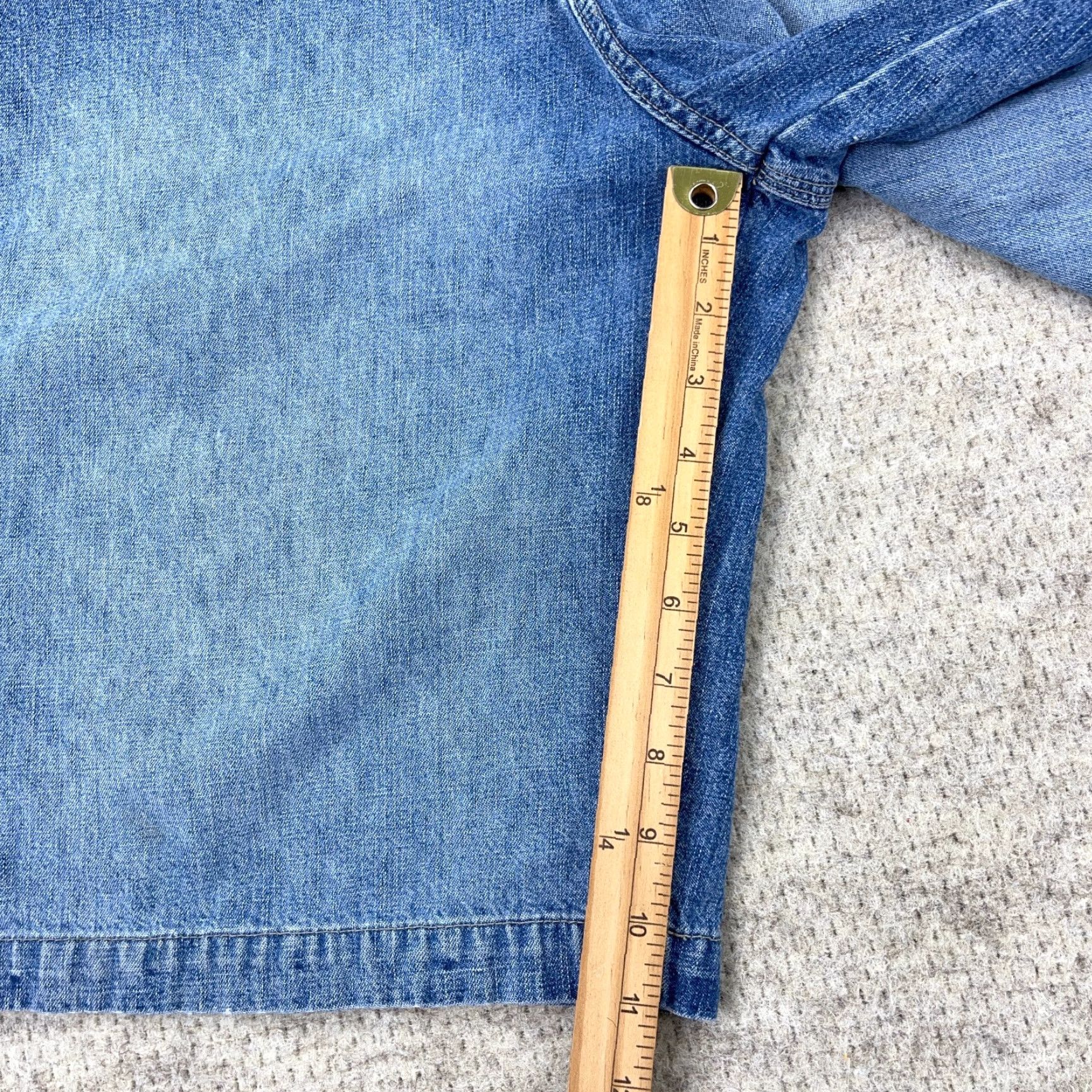 Vintage VINTAGE Unionbay Carpenter Shorts Men 36 Jorts Baggy Skate Workwear Faded Denim Blue 90s Grunge Hip Hop Rockabilly Casual Everyday Mens Size US 36 / EU 52 - 6 Thumbnail