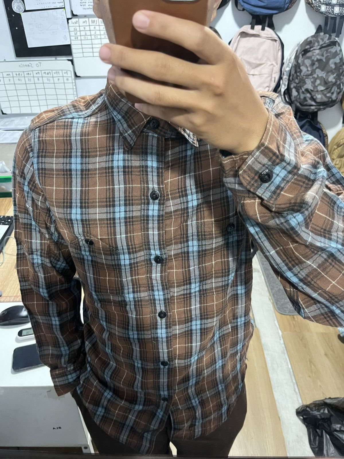 denime japan flannel shirt