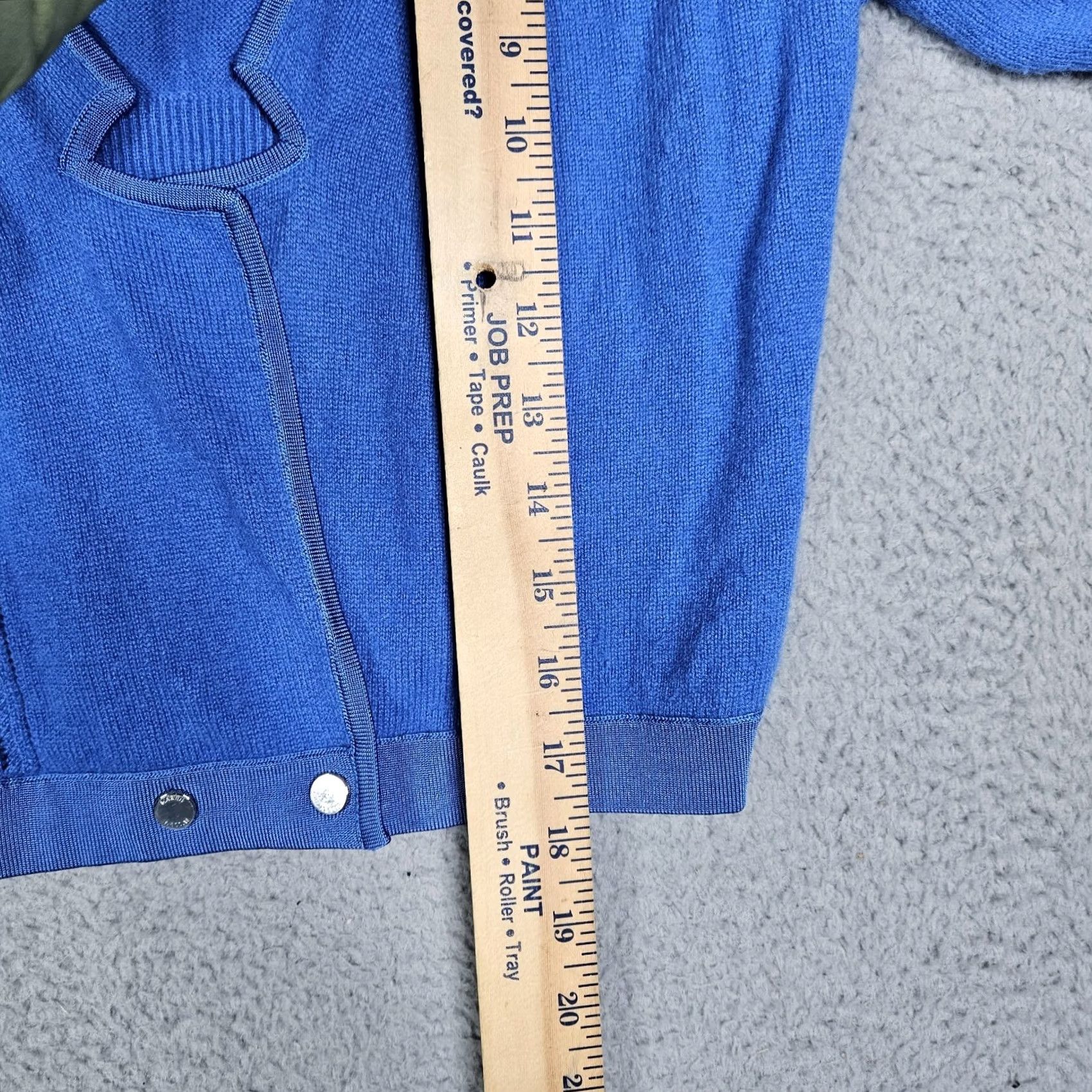 Karen Millen Keren Millen Sweater Womens 2 Blue Women cropped Sleeve cashmere Size Size XS / US 0-2 / IT 36-38 - 4 Thumbnail
