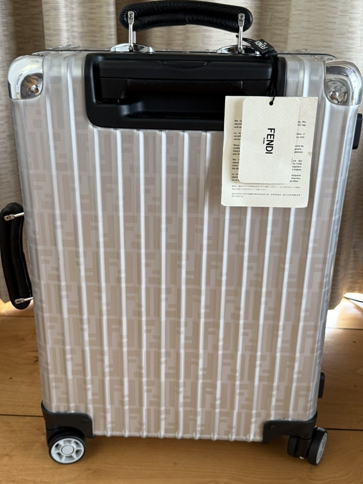 Rimowa X Fendi Silver Cabin Carryon Trolley Luggage, Men's — image 5 of 6