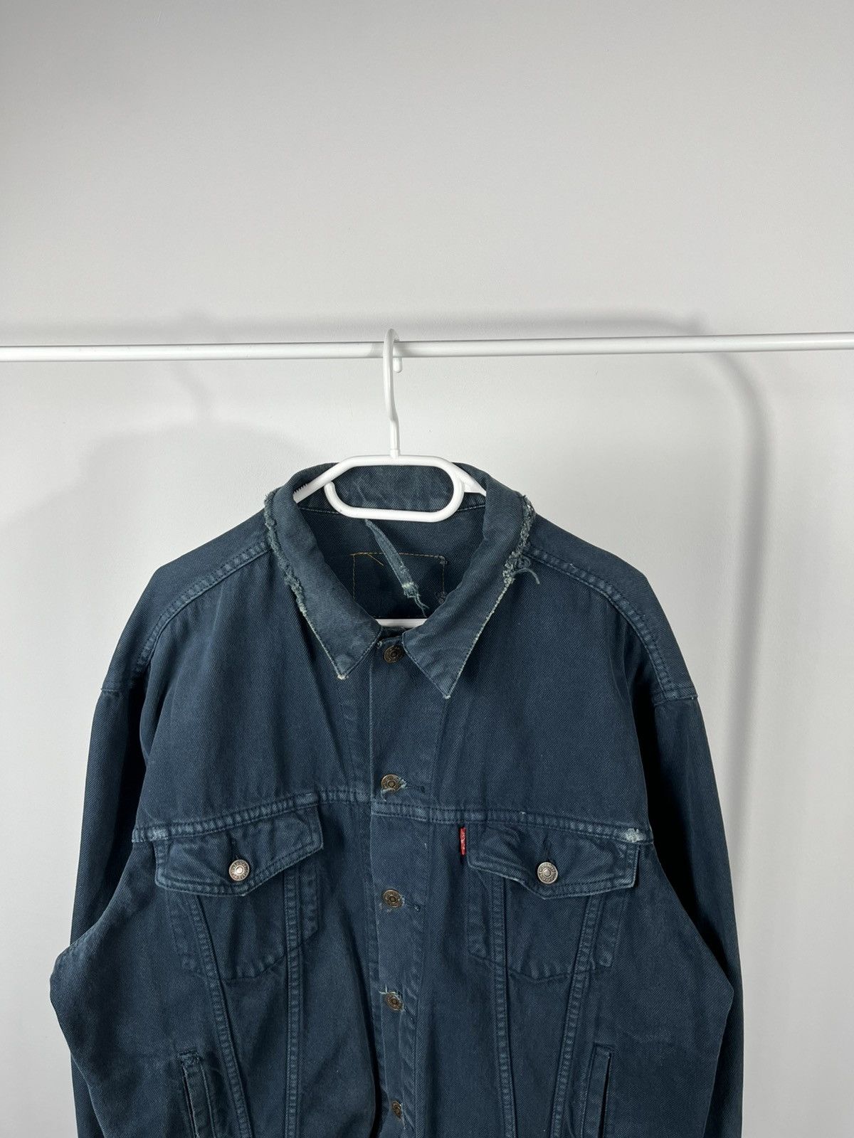 Levi's Vintage Levi’s Faded Green Denim Jacket Distressed Worn Look Size US L / EU 52-54 / 3 - 2 Thumbnail