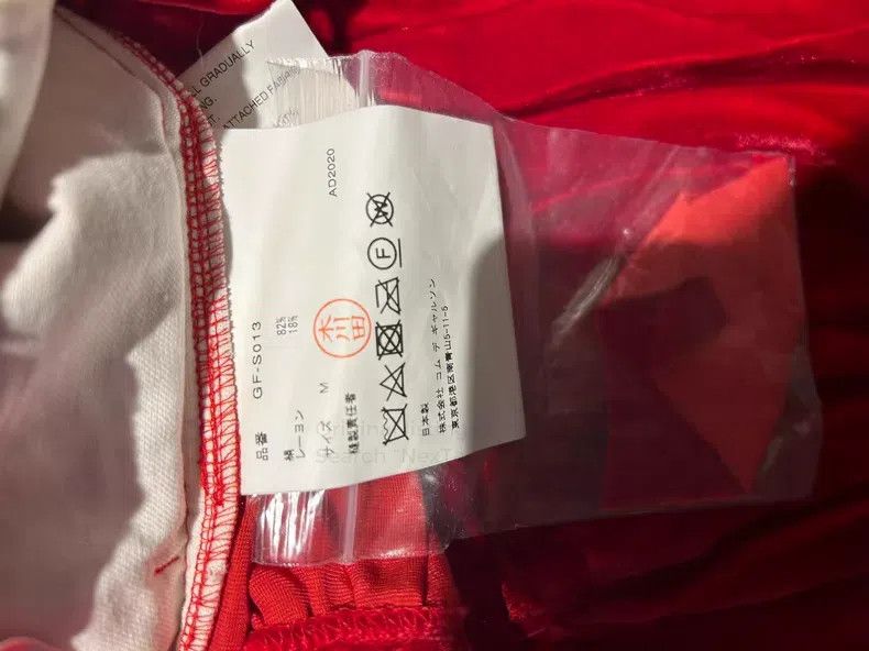 Comme des Garcons Comme Des Garcons size M Main Line Red Velvet Skirt Size 23" - 5 Thumbnail