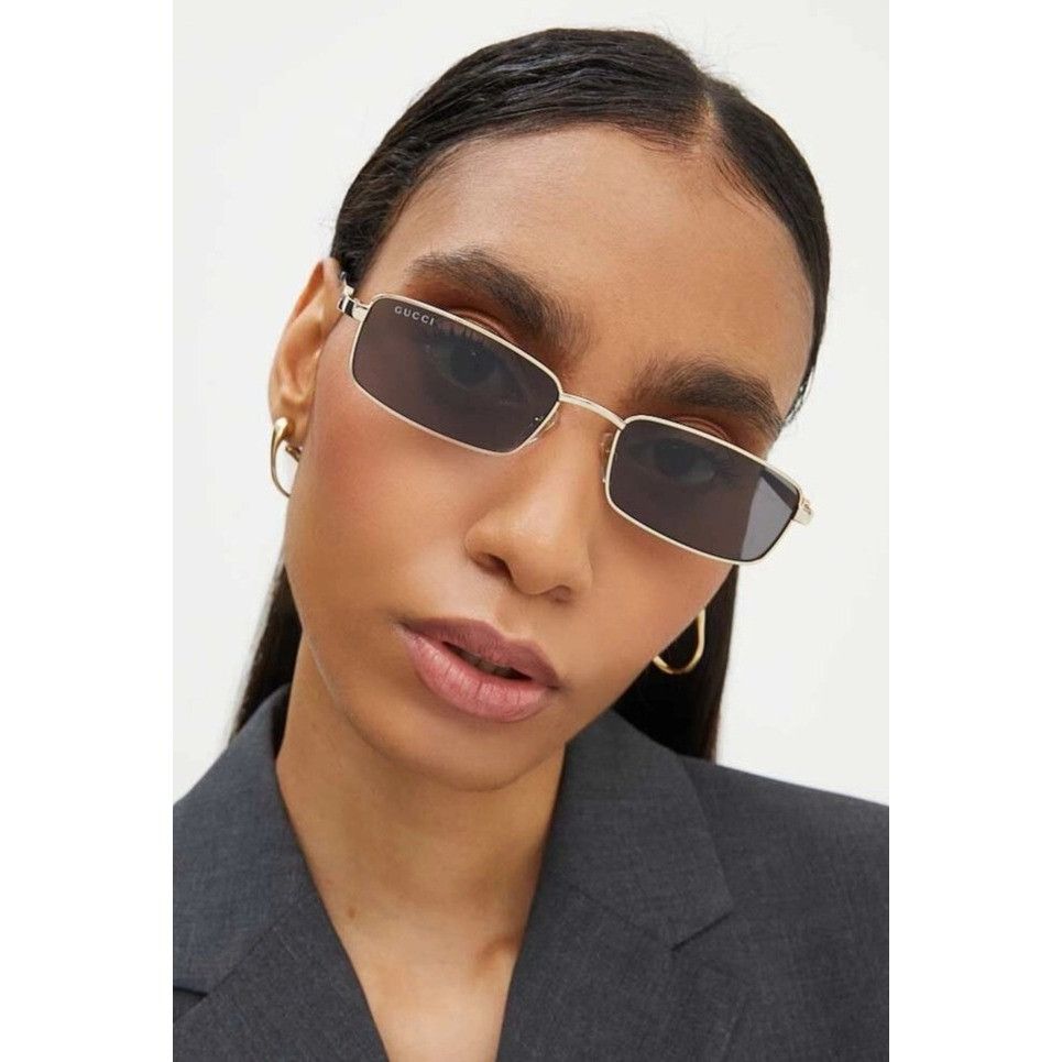 Gucci NEW GUCCI SUNGLASSES GG1600S 002 GOLD WOMEN WITH CHAIN Size ONE SIZE - 8 Thumbnail