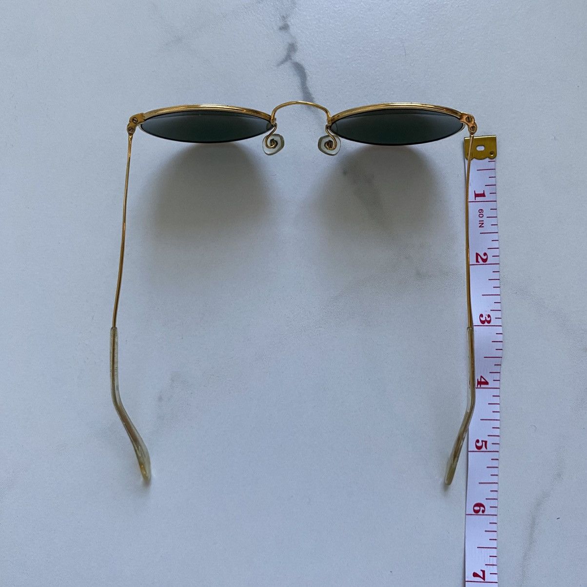 RayBan Vintage 1970s 70s Ray-Ban Round Gold Classic Sunglasses B&L Size ONE SIZE - 7 Thumbnail