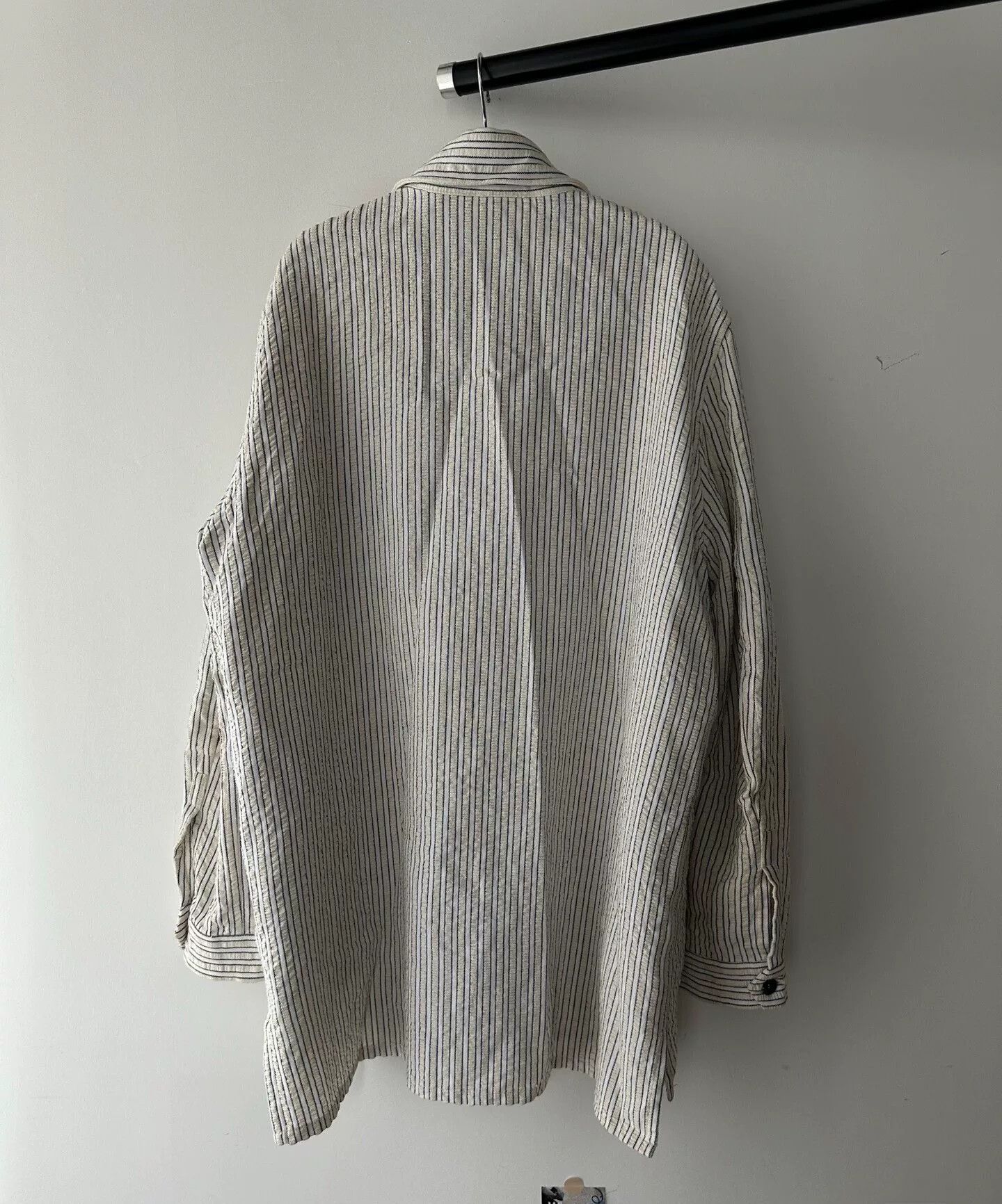 Loewe Loewe Striped Cotton Shirt with Leather Pocket Size US L / EU 52-54 / 3 - 6 Thumbnail