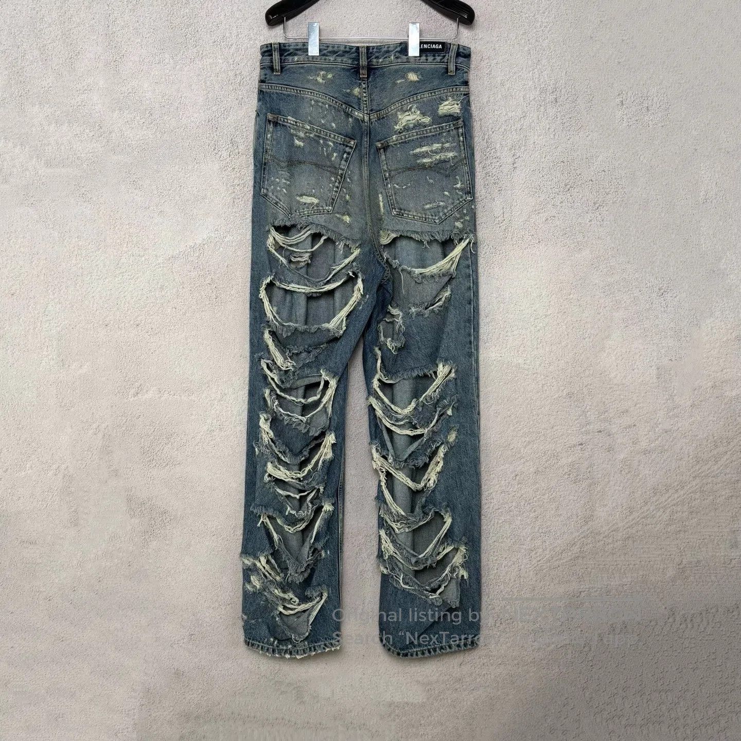 Balenciaga Balenciaga sizexs Super-Destroyed Pant with Knife-Cut Desig Size US 28 / EU 44 - 2 Thumbnail