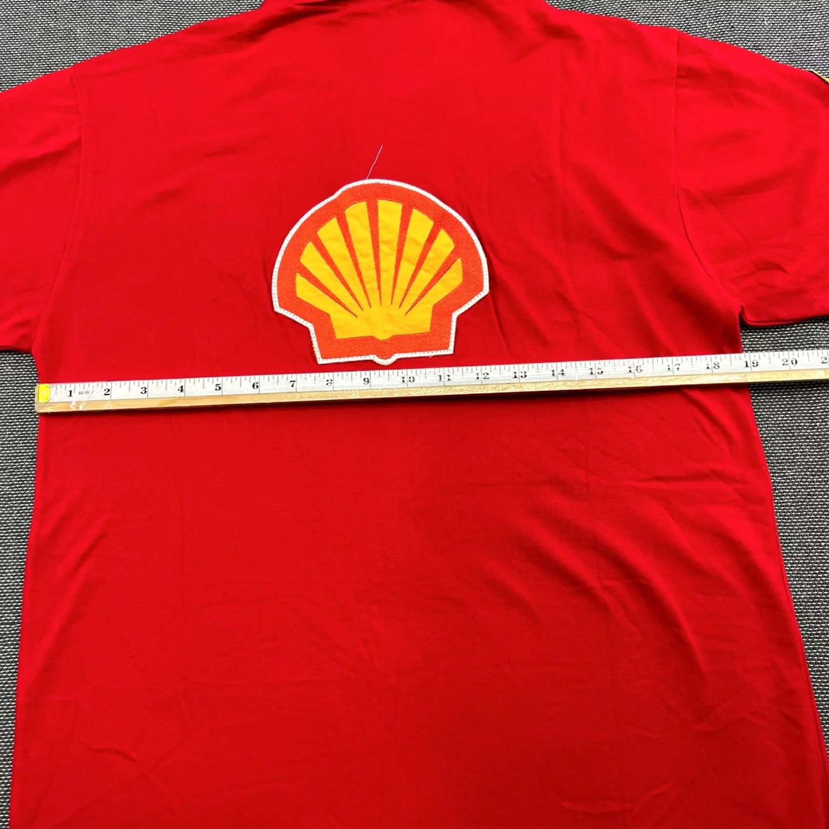 Vintage Vintage Alfredo Grassi Shell V-Power Polo shirt Mens Small Red Work Job Polo Size US S / EU 44-46 / 1 - 4 Thumbnail
