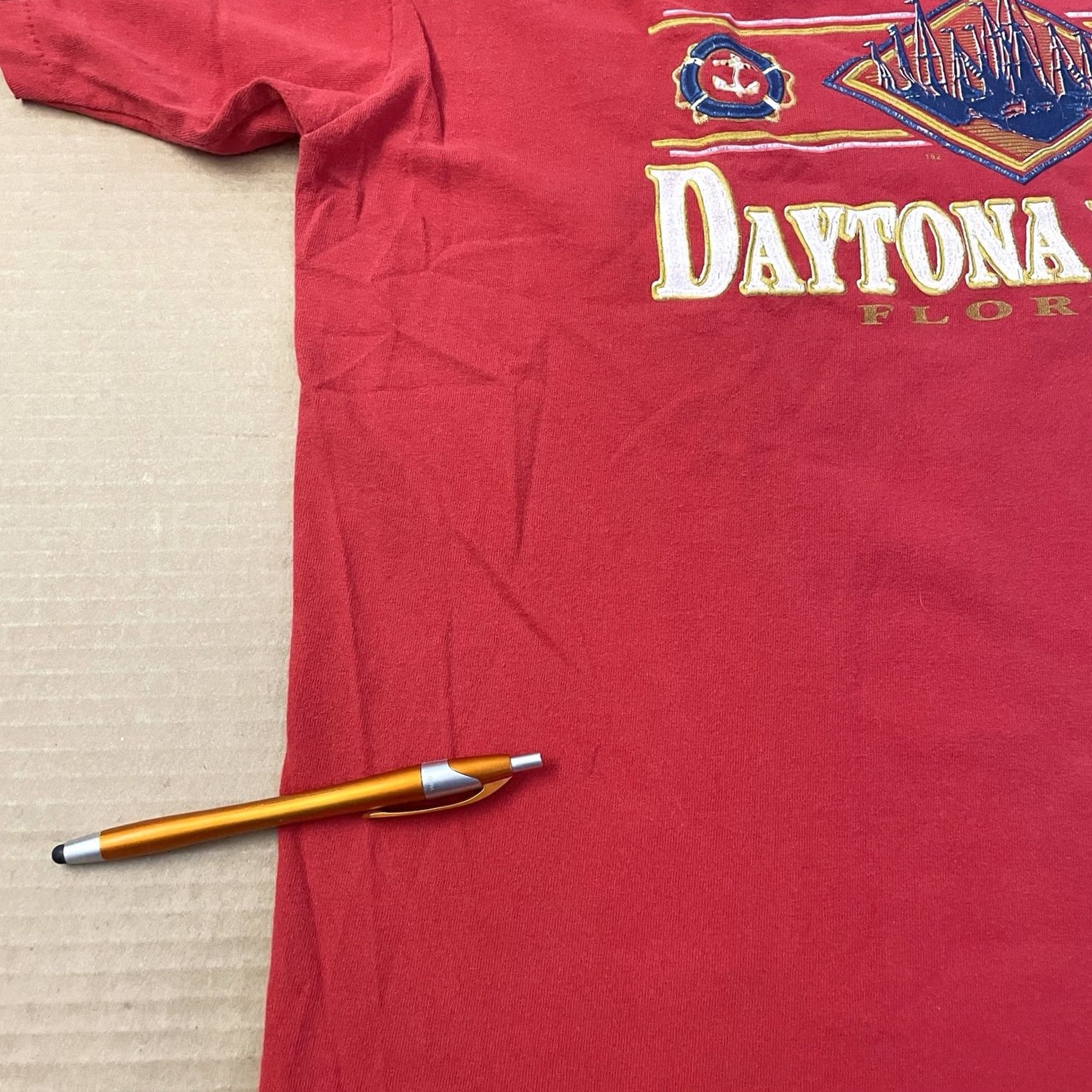 Vintage VINTAGE Daytona Beach Florida Shirt Adult Large Red Spell Out Ocean 90s Y2K Mens Size US L / EU 52-54 / 3 - 2 Thumbnail