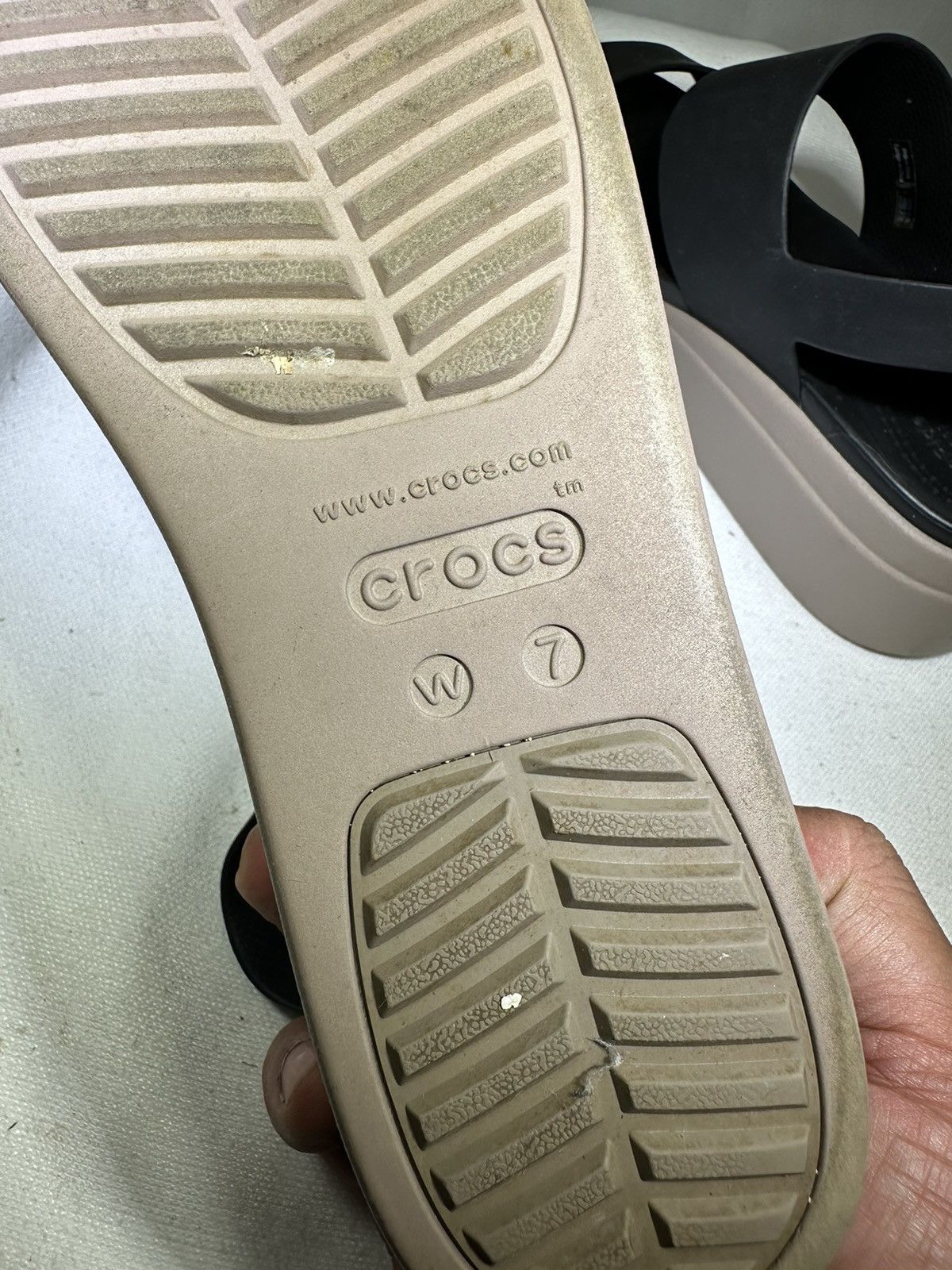 Crocs Crocs Brooklyn Low Wedge Sandals Black Comfort Women's 7 Size US 7 / IT 37 - 6 Thumbnail
