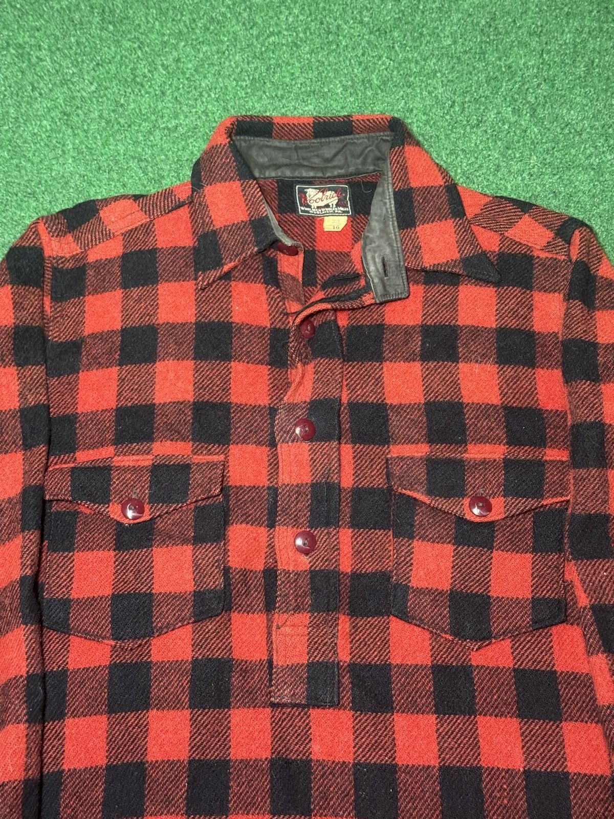 Woolrich Woolen Mills Vintage 40s Woolrich Cat Eye Wool Buffalo Plaid Large Shirt Size US L / EU 52-54 / 3 - 2 Thumbnail