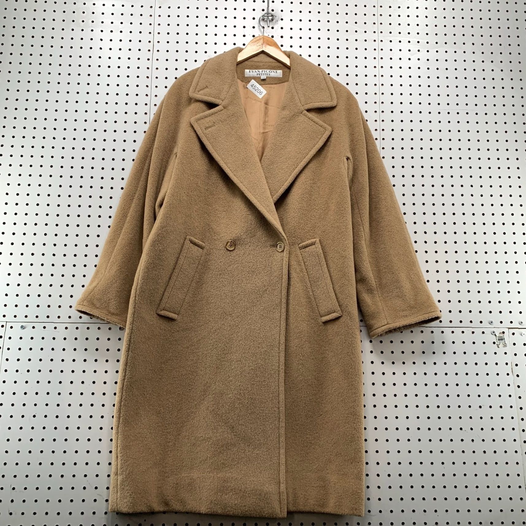 Evan Picone VINTAGE Evan Picone Wool Mohair Coat Womens Size 16 Petites Camel Beige Union USA Size XXL / US 16-18 / IT 52-54 - 2 Thumbnail