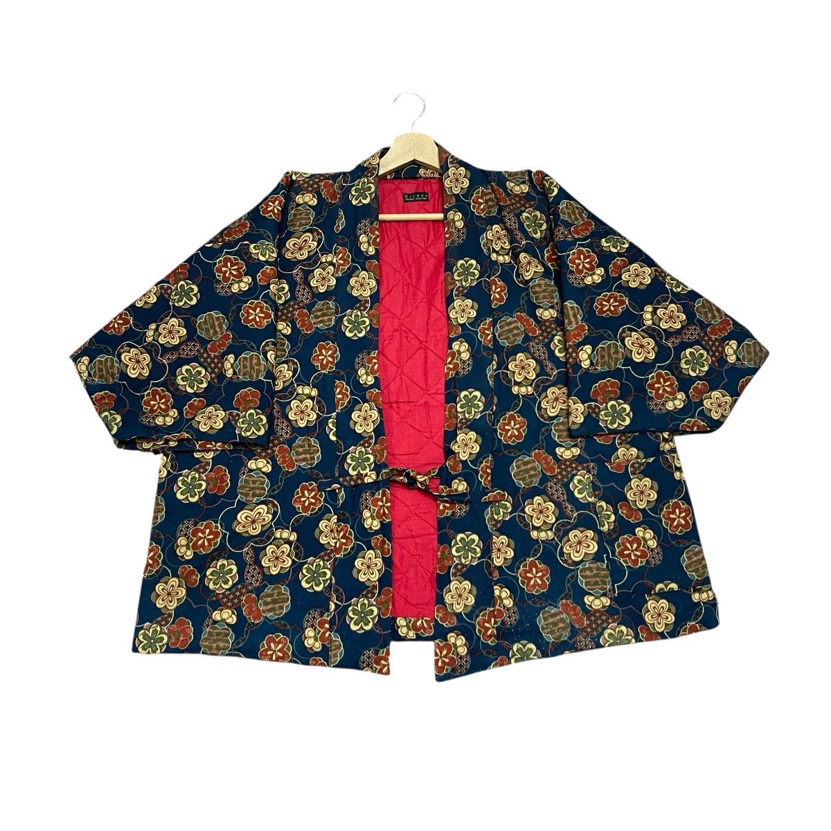 Japanese Brand Vintage Hanten Floral Pattern Traditional Kimono Jacket Size US XL / EU 56 / 4 - 1 Thumbnail