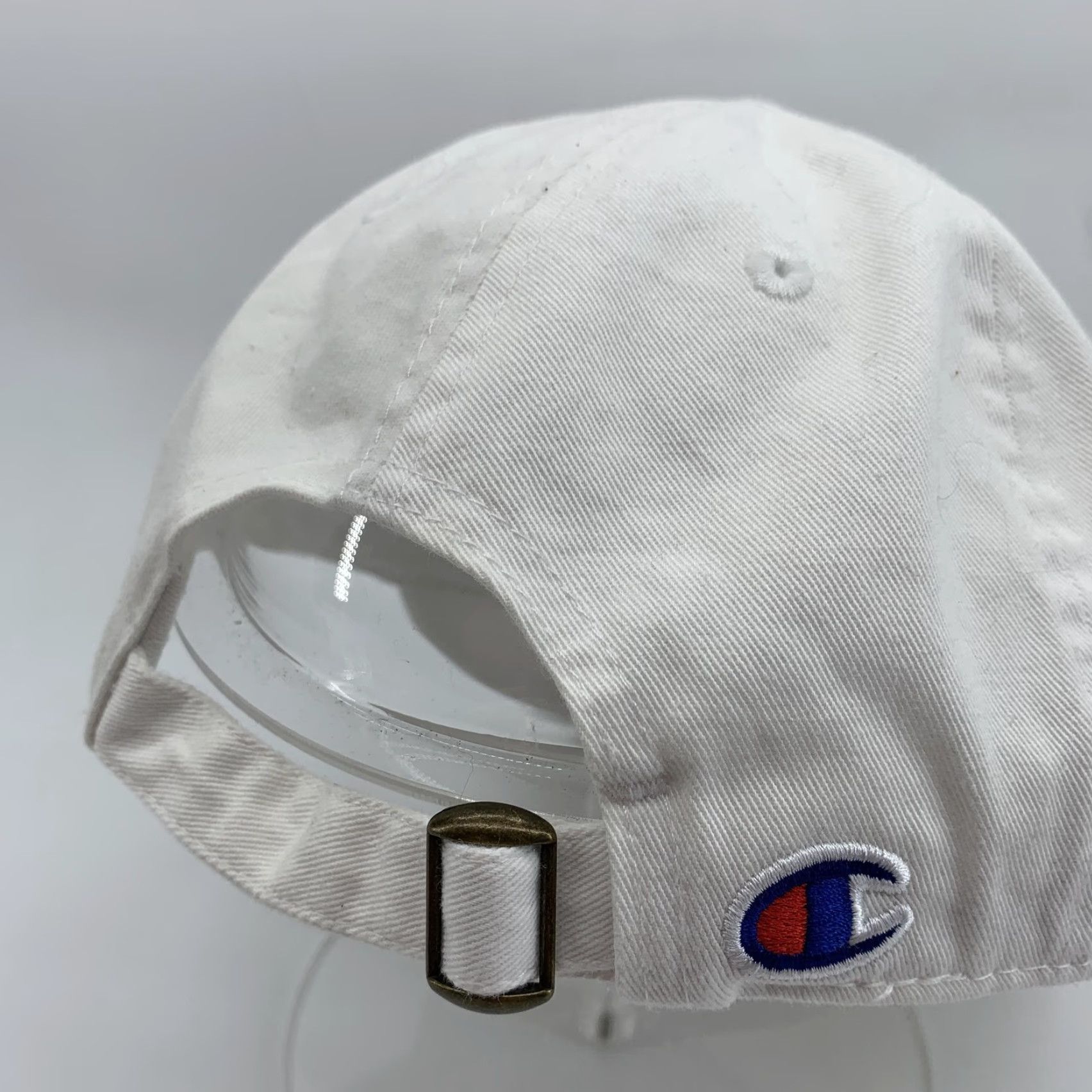 Champion Champion Hat Cap Strap Back Mens White Twill Baseball Logo Embroidered One Size Size ONE SIZE - 3 Thumbnail