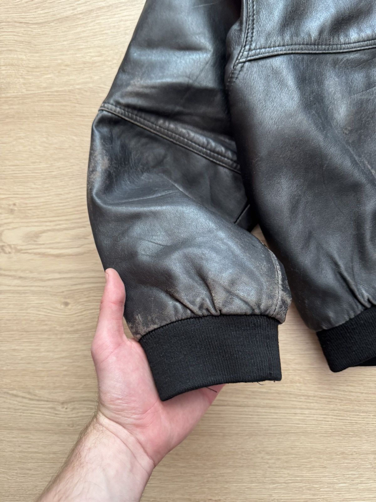 Genuine Leather Vintage Trader Genuine Leather Moto Racing Bomber Jacket Size US L / EU 52-54 / 3 - 7 Thumbnail