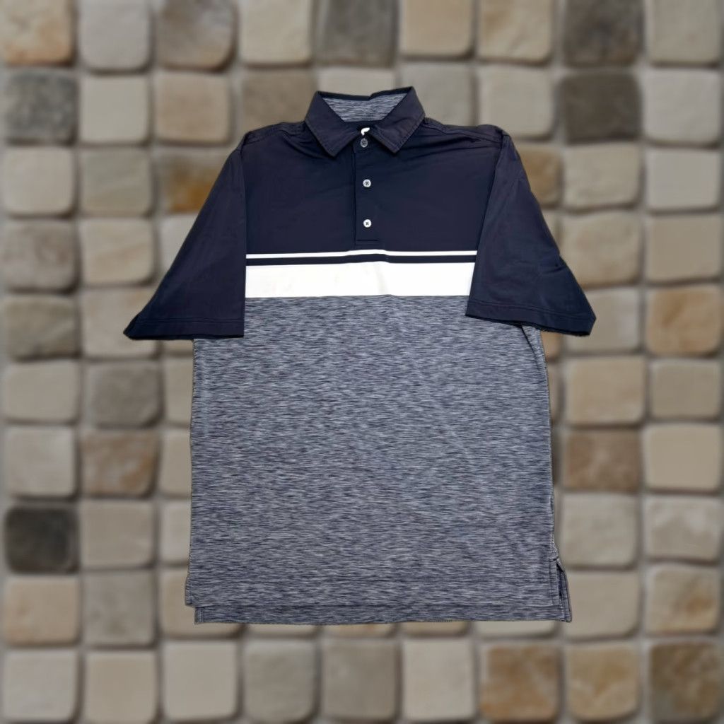 Footjoy FootJoy Polo Shirt Men Medium Multicolor Lisle Colorblock Space Dye Self Collar Size US M / EU 48-50 / 2 - 1 Thumbnail