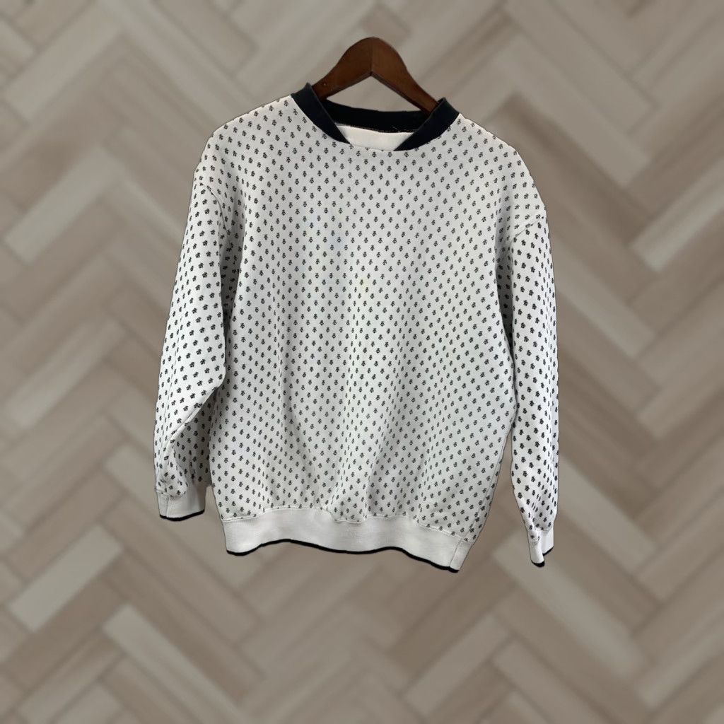 Vintage VINTAGE VTG 90s Pasta Sweater White Size M #1983 Size M / US 6-8 / IT 42-44 - 1 Thumbnail
