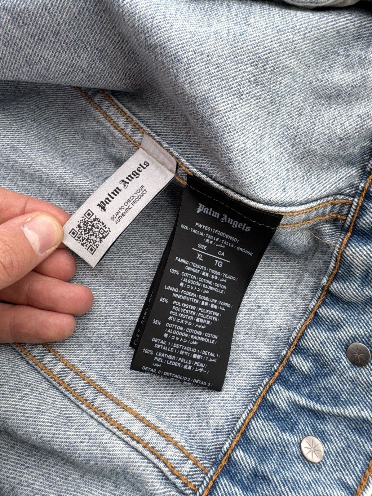 Palm Angels Palm Angels Denim Jeans Jacket Streetwear Hype Sneakers rare Size US L / EU 52-54 / 3 - 5 Thumbnail