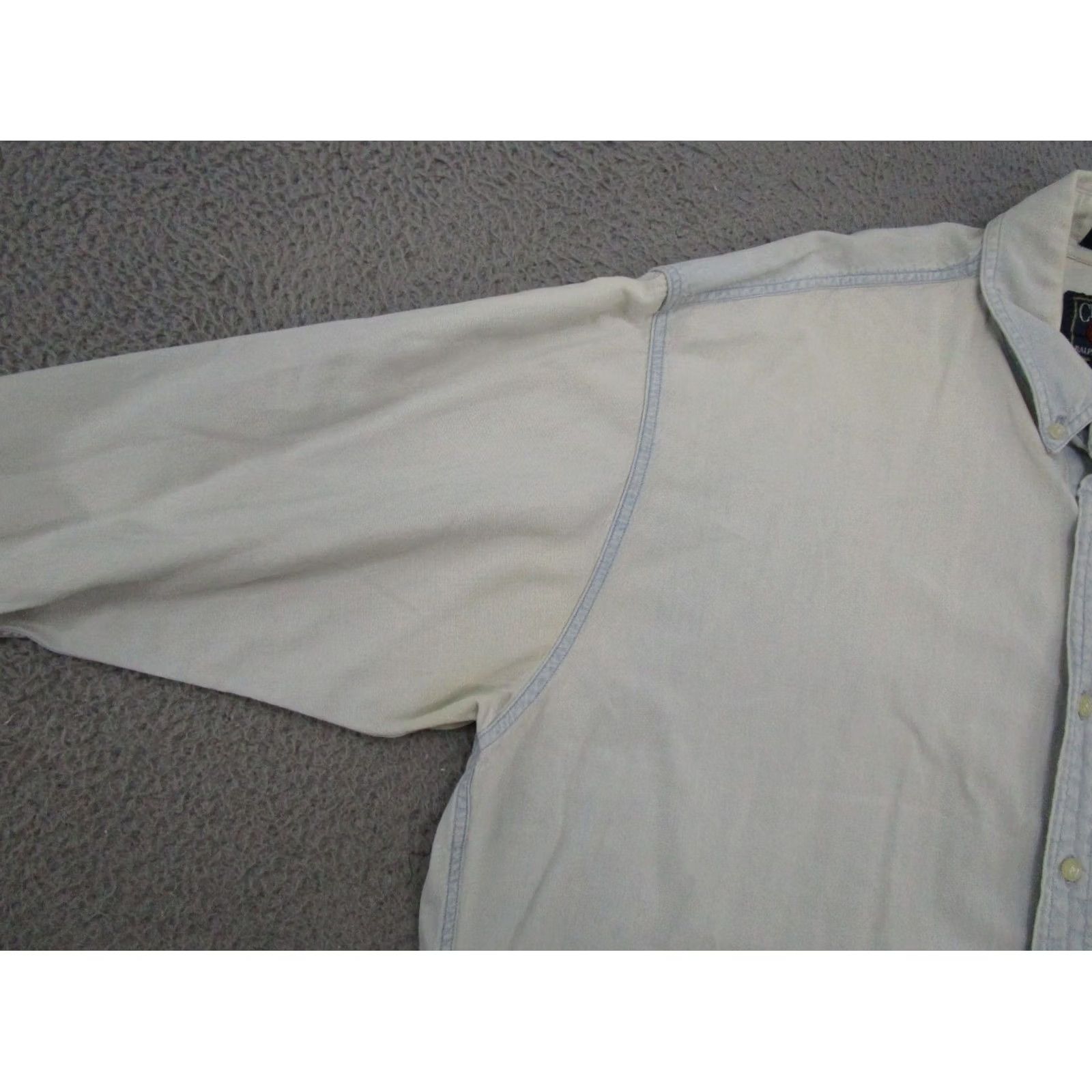Chaps VINTAGE Chaps Ralph Lauren Denim Shirt Mens L Blue 90s Grunge Button-Up Long Sleeve Casual Size US L / EU 52-54 / 3 - 7 Thumbnail