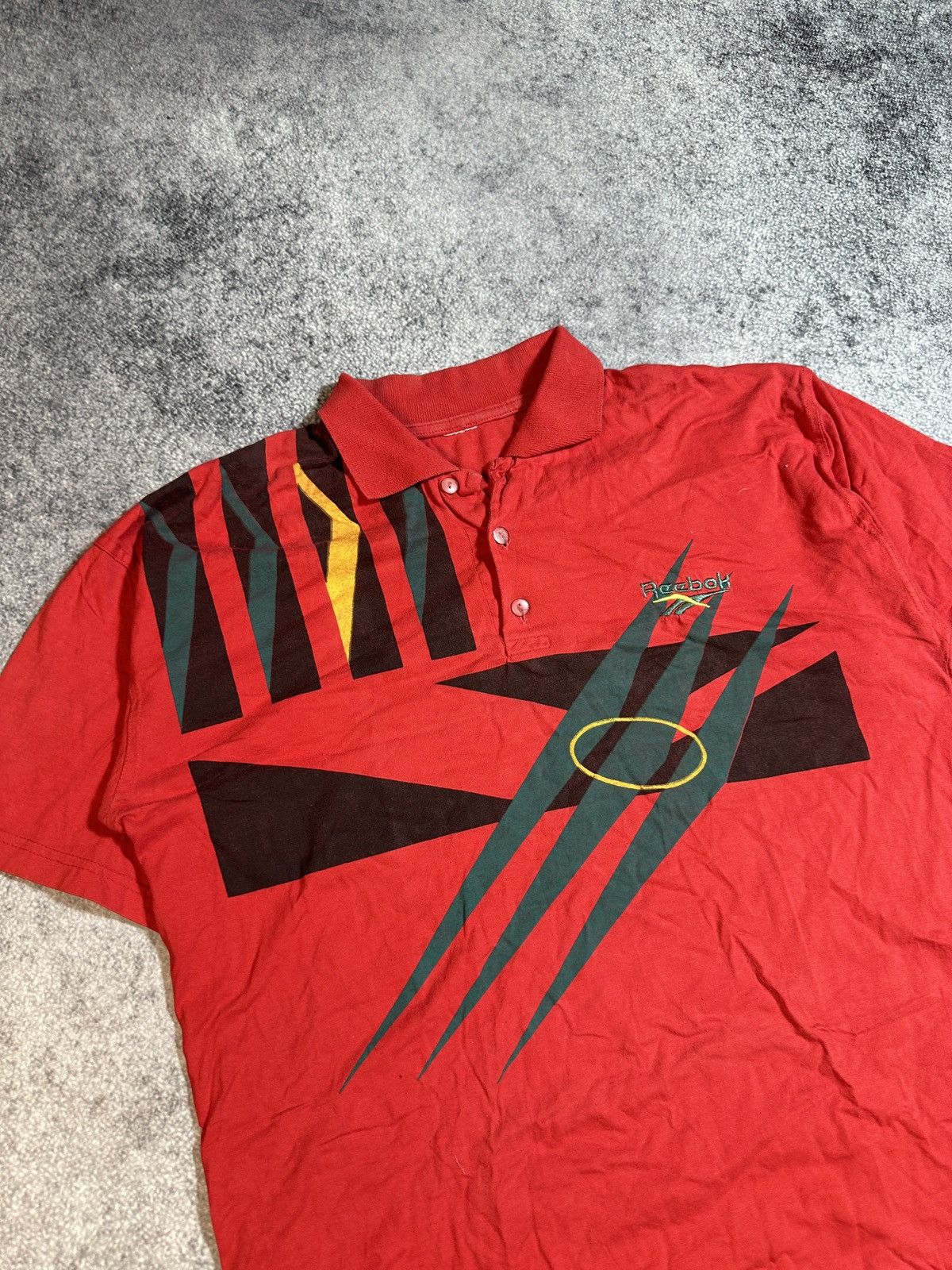 Reebok × Vintage Y2K Vintage Reebok Logo Polo Rare Streetwear USA VTg M Size US M / EU 48-50 / 2 - 2 Thumbnail