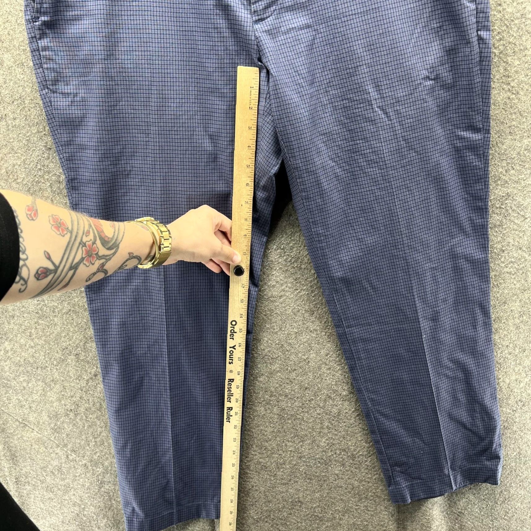 Brooks Brothers Brooks Brothers Pants Mens 38x30 Blue Clark Fit Advantage Chino Straight Leg Flat Front Zip Pockets W38 L30 Check Casual Business Workwear Mens Size US 38 / EU 54 - 4 Thumbnail