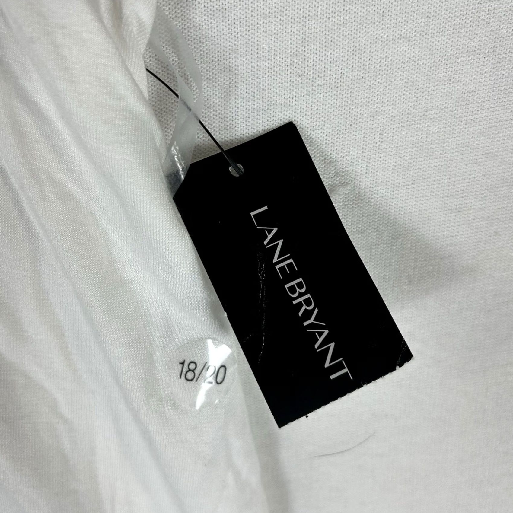 Vintage Lane Bryant Blouse Shirt Womens 18/20 White Sleeveless Lightweight Casual Knit Rayon Spandex VINTAGE? No Size XXL / US 16-18 / IT 52-54 - 4 Thumbnail
