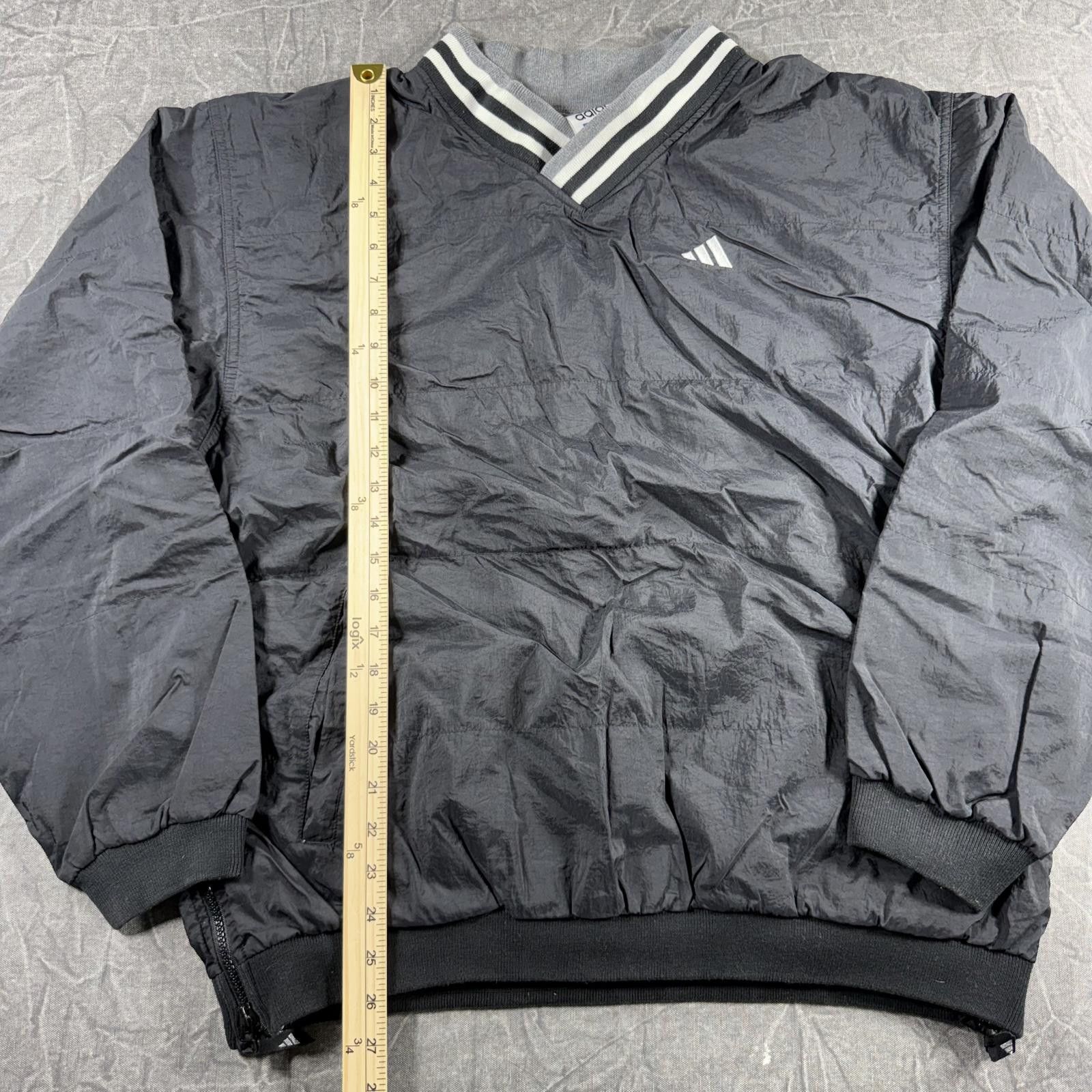 Adidas Adidas Jacket Men's L Black Windbreaker Zipper Pocket VTG Size US L / EU 52-54 / 3 - 5 Thumbnail