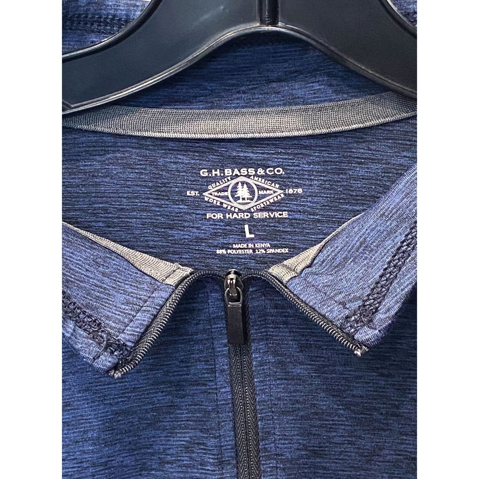 CO GH Bass & Co Bluish Zippered SWEATER Large L Mens Size US L / EU 52-54 / 3 - 4 Thumbnail