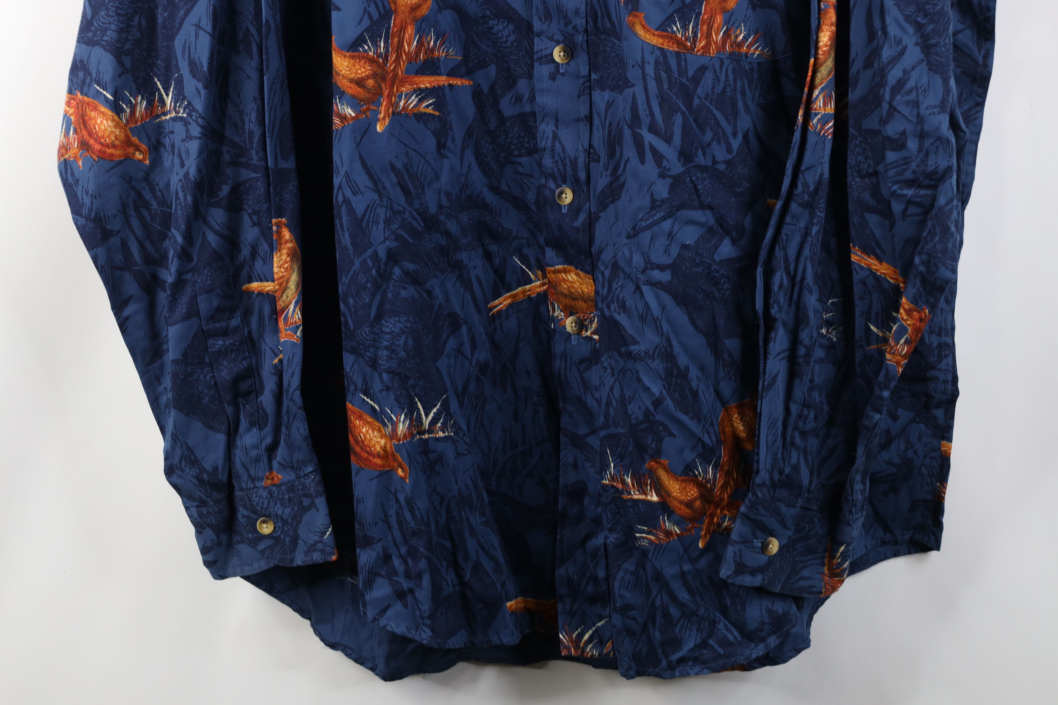 Nautica Vintage 90s Nautica Pheasant Bird All Over Print Shirt Size US XL / EU 56 / 4 - 3 Thumbnail