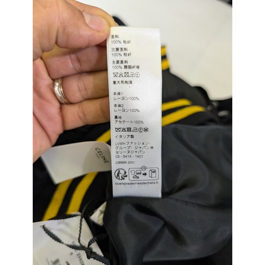 Celine o1rshd1 Bomber Jacket in Black/Yellow Size US S / EU 44-46 / 1 - 15 Thumbnail