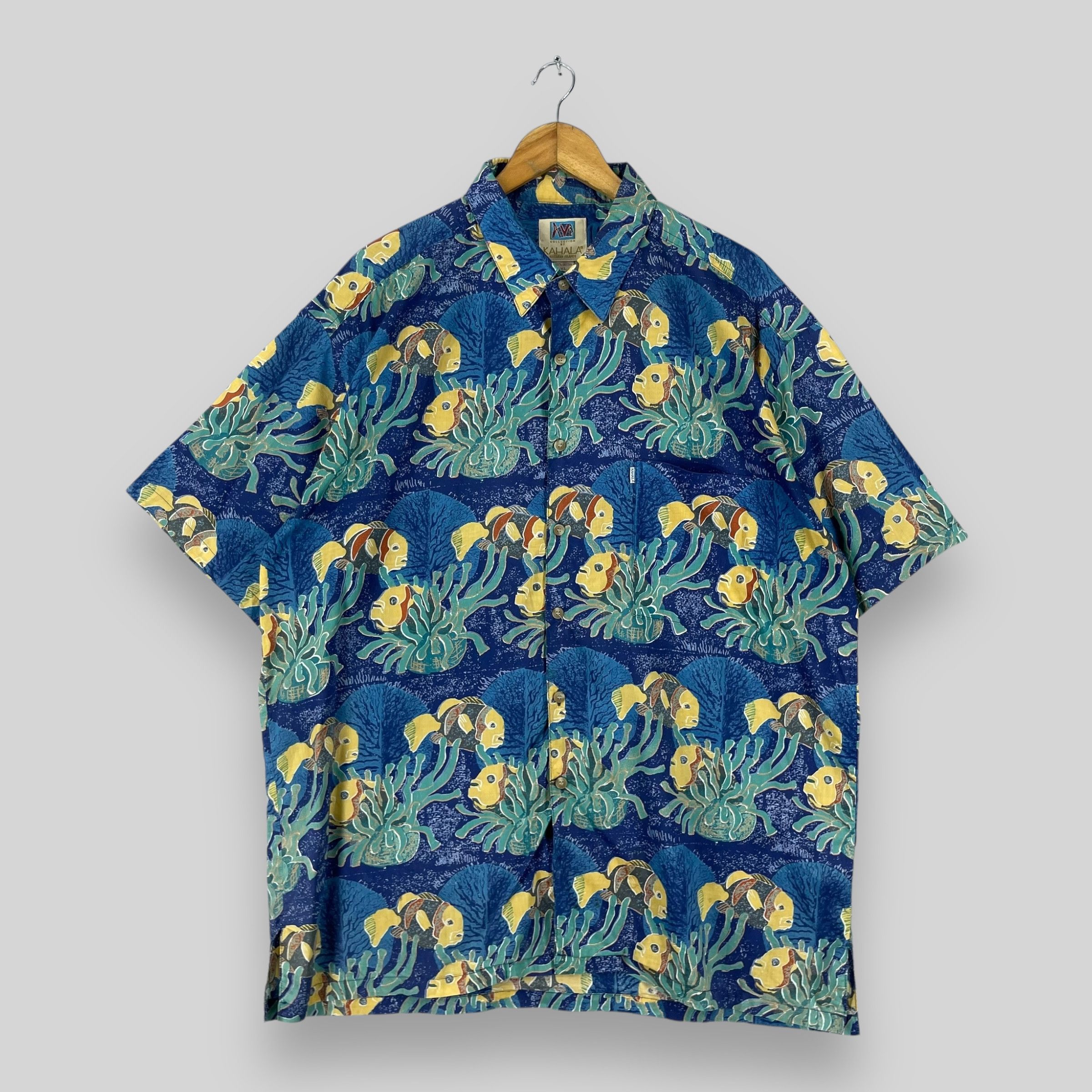 Vintage Vintage KAHALA Hawaiian Ocean Marine Wildlife Motive Shirt Size US XL / EU 56 / 4 - 1 Thumbnail