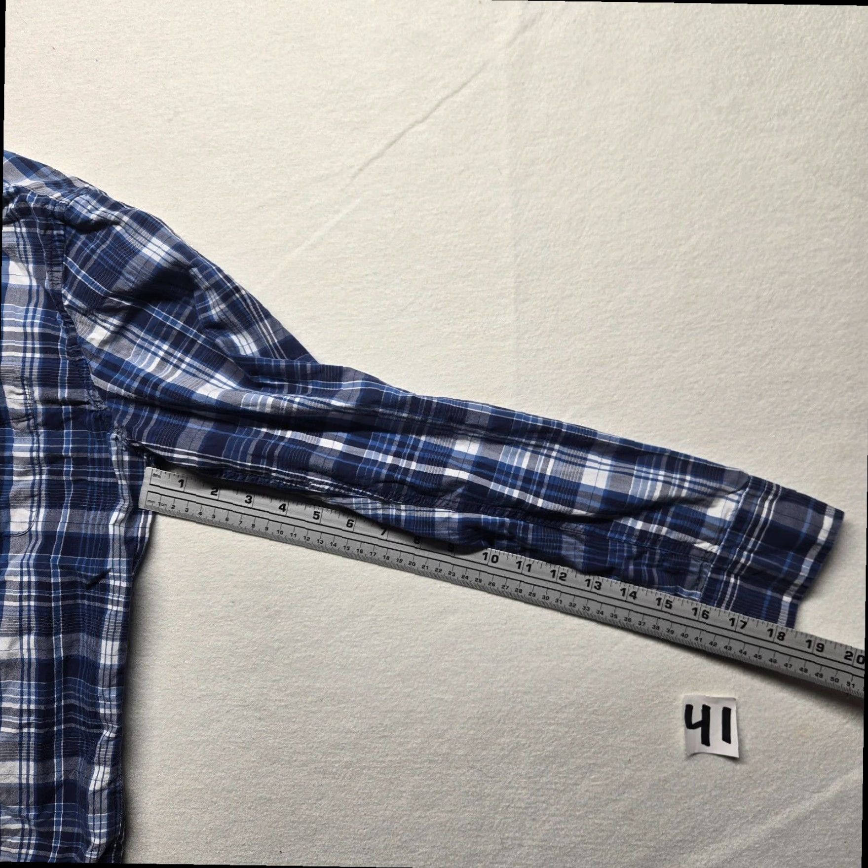 American Eagle Outfitters American Eagle Plaid Flannel Button Down Long Sleeve Shirt Men's Small Blue Size US S / EU 44-46 / 1 - 5 Thumbnail