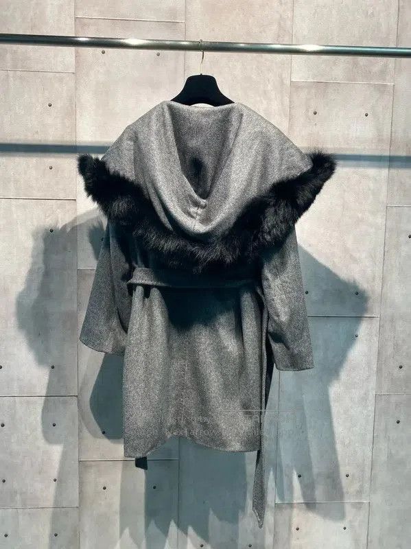 Max Mara MaxMara Gray Cashmere Winter Coat . Size M / US 6-8 / IT 42-44 - 4 Thumbnail