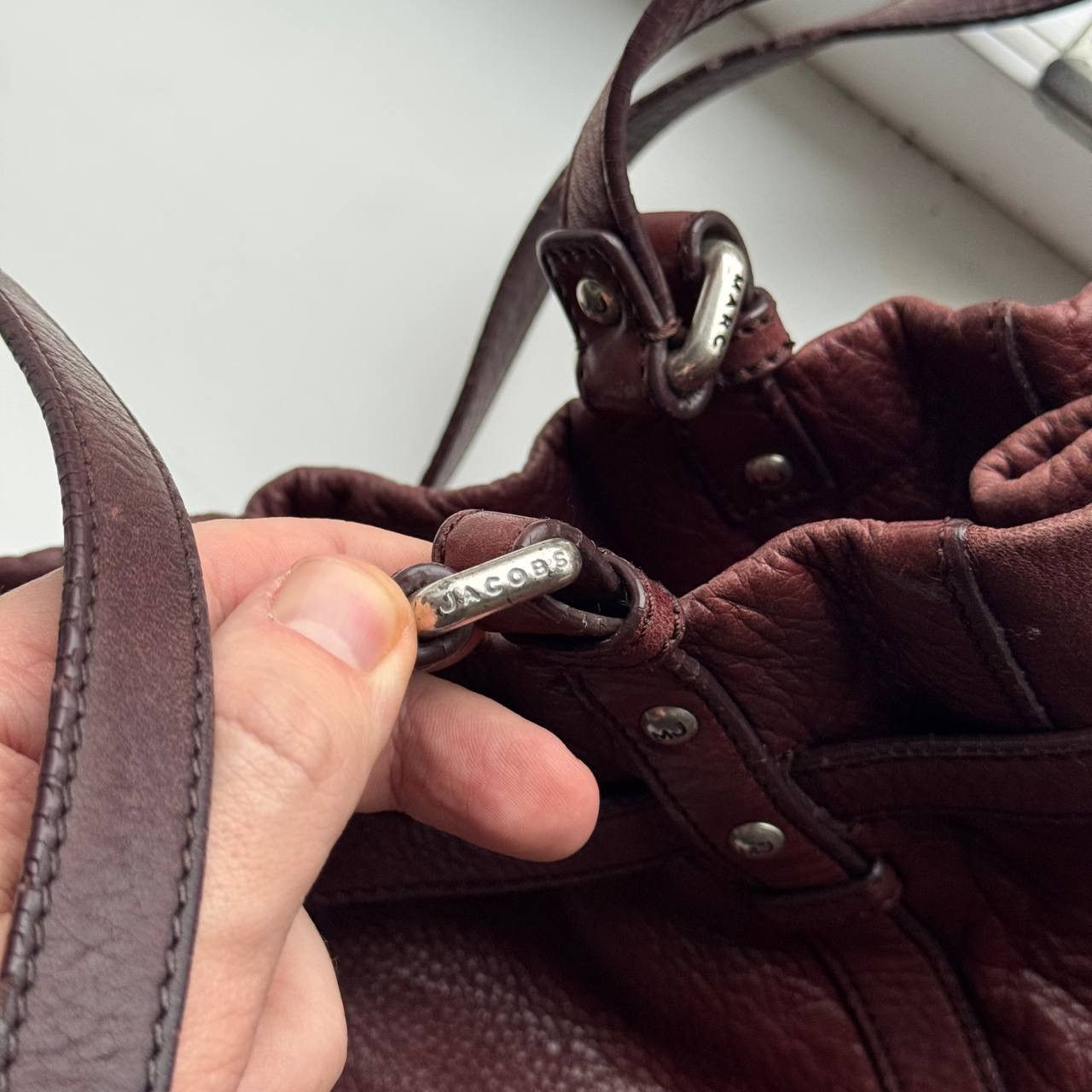 Marc Jacobs Marc Jacobs Burgundy Vintage Leather Bag Size ONE SIZE - 8 Thumbnail
