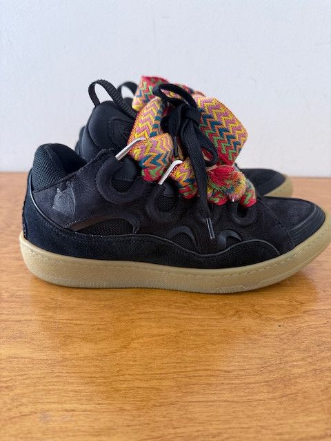 Lanvin Lanvin Curb Sneakers - Black Multicolor Laces, Size 40 Size US 7 / EU 40 - 2 Thumbnail