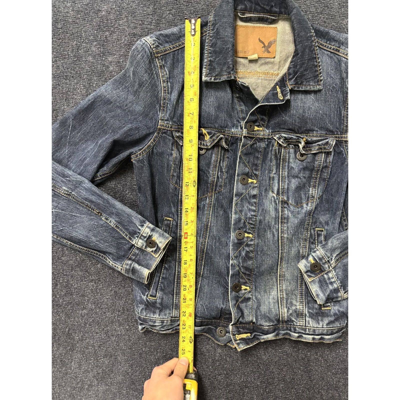 American Eagle Outfitters American Eagle Outfitters Jacket Women’s Small Blue Denim Biker Trucker Casual S Blue Spring Fall Size S / US 4 / IT 40 - 3 Thumbnail